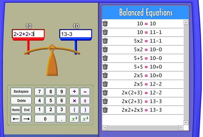 balanced equations