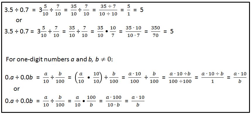 muliplying and dividing decimals