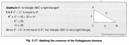 Applying the converse of the Pythagorean Theorem.