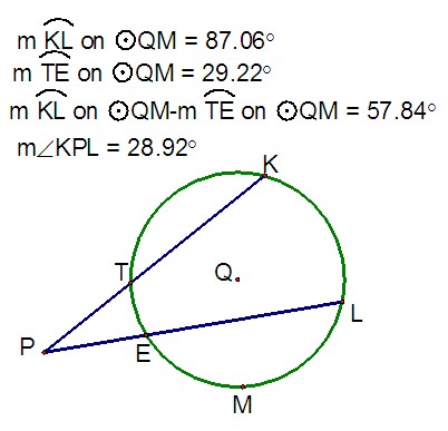 angle with vertex outside circle
